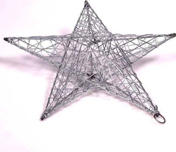 Iris Csillag Dekoráció 30cm - Ezüst