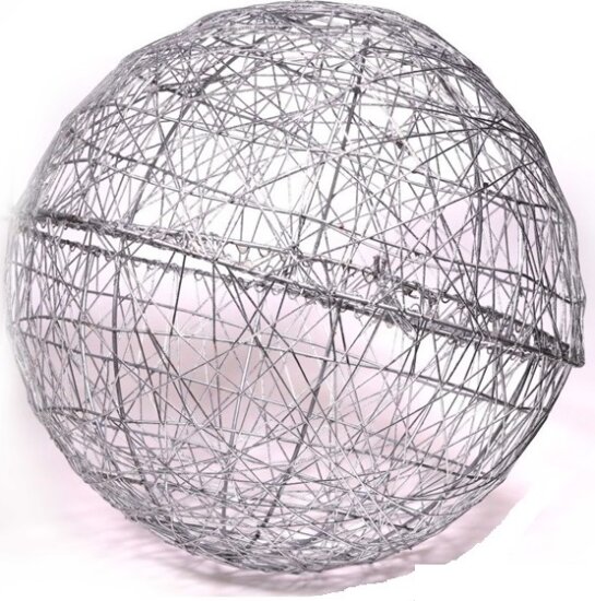 Iris Gömb Dekoráció 40cm - Ezüst