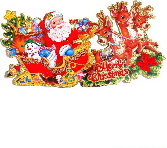 Iris 3D Merry Christmas dekoráció 2 db karton 32x17cm