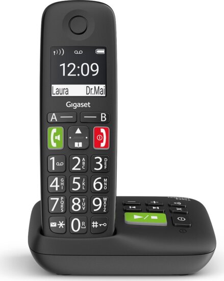 Gigaset E290A Analóg Telefon - Fekete