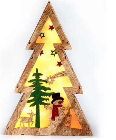 Iris Hóember mintás LED Fenyőfa