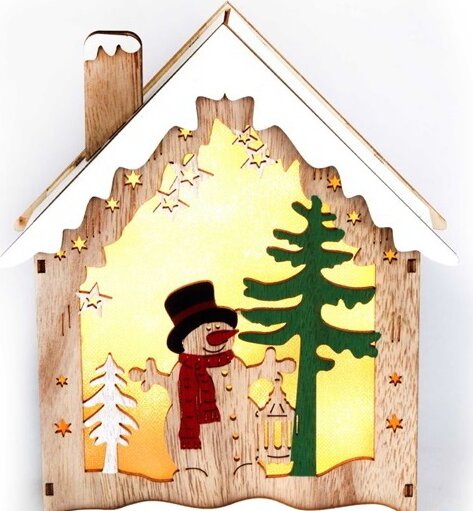 Iris Hóember mintás LED Faház