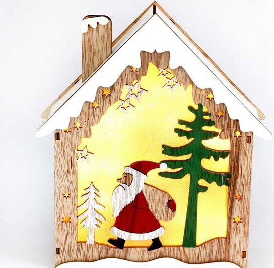 Iris Télapó mintás LED Faház