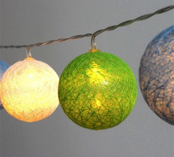 Iris USB-s LED Gömb Fényfüzér 3m - Zöld/Kék/Fehér Iris USB-s LED Gömb Fényfüzér 3m - Zöld/Kék/Fehér