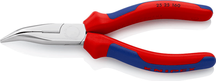 Knipex 25 25 160 Fél-kerek csőrű fogó vágóéllel (Rádiófogó)