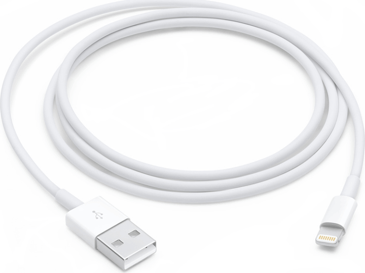 Apple Lightning apa - USB apa iPhone töltőkábel 1m - Fehér