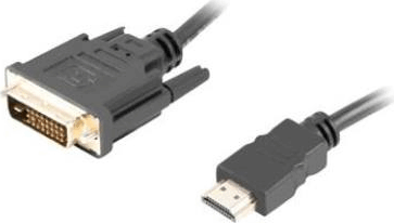 Lanberg HDMI - DVI-D(24+1) kábel 3m Fekete Lanberg HDMI - DVI-D(24+1) kábel 3m Fekete