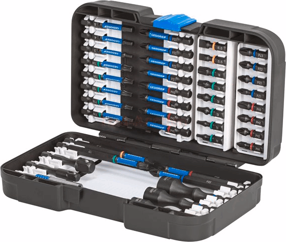 Gedore SL + PR + PH + PZ + TX Torziós bitkészlet (42 db/csomag) Gedore SL + PR + PH + PZ + TX Torziós bitkészlet (42 db/csomag)