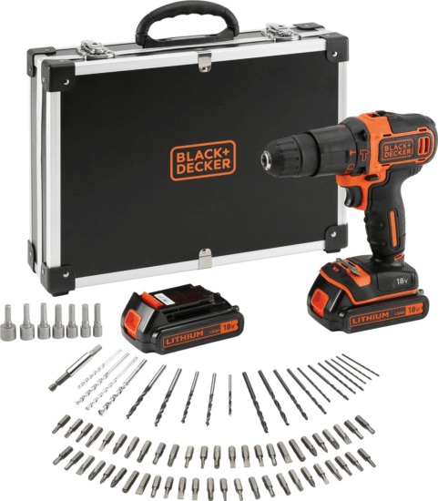 Black+Decker BDCHD18BAFC Akkumulátoros Ütvefúró-csavarozó készlet