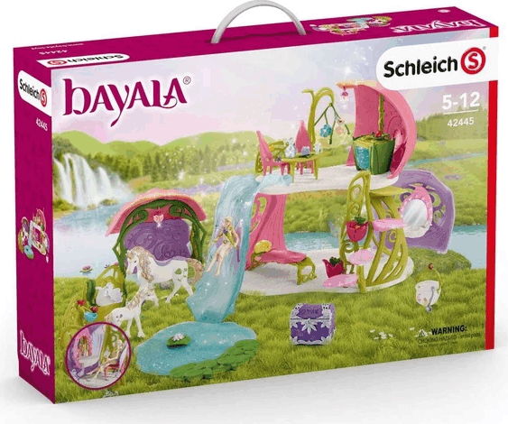 Schleich Bayala Csillogó virágház egyszarvúakkal, istállóval és tóval