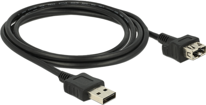 DeLOCK EASY-USB 2.0 A hosszabbító kábel 2m - Fekete