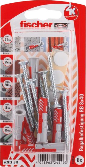 Fischer DUOPOWER 8x40 RB K Tipli csavarral (8db/csomag)