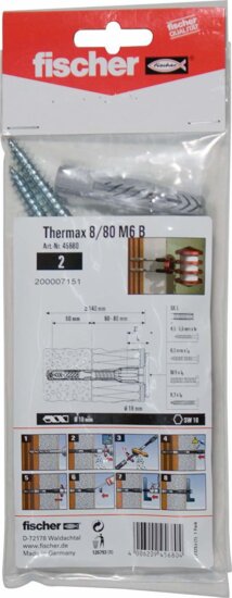Fischer THERMAX 8/80 M6 B Tipli (2db/csomag)