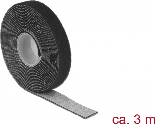 DeLOCK 18710 Tépőzáras kábel kötegelő/kábelrendező 3m Fekete DeLOCK 18710 Tépőzáras kábel kötegelő/kábelrendező 3m Fekete