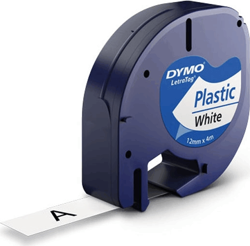 Dymo Letratag 12mm Feliratozógép szalag - gyöngyfehér alapon fekete