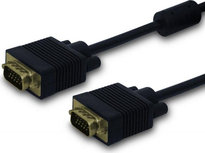 SAVIO D-Sub (VGA) apa - D-Sub (VGA) apa kábel 1.8m Fekete