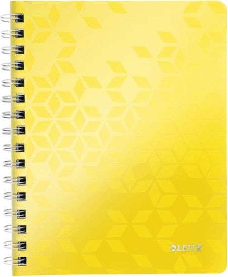 Leitz Wow 80 lapos A5 kockás spirálfüzet - Sárga