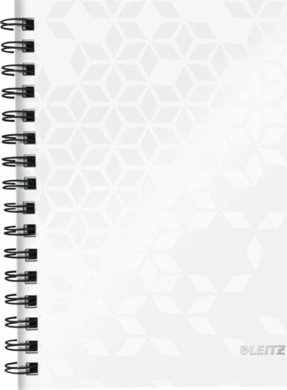 Leitz Wow 80 lapos A5 kockás spirálfüzet - Fehér Leitz Wow 80 lapos A5 kockás spirálfüzet - Fehér