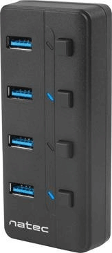 Natec Mantis 2 NHU-1557 USB 3.0 (4 port) Fekete Natec Mantis 2 NHU-1557 USB 3.0 (4 port) Fekete
