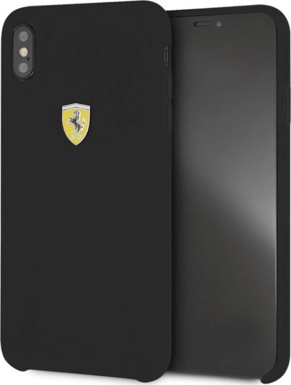 Ferrari SF Apple iPhone Xs Max Szilikon Tok - Fekete