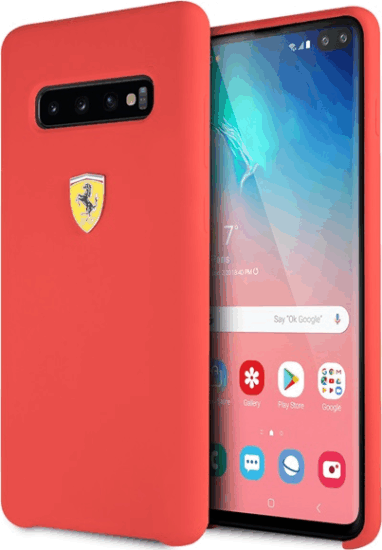 Ferrari SF Samsung Galaxy S10 Plus Szilikon Tok - Piros Ferrari SF Samsung Galaxy S10 Plus Szilikon Tok - Piros