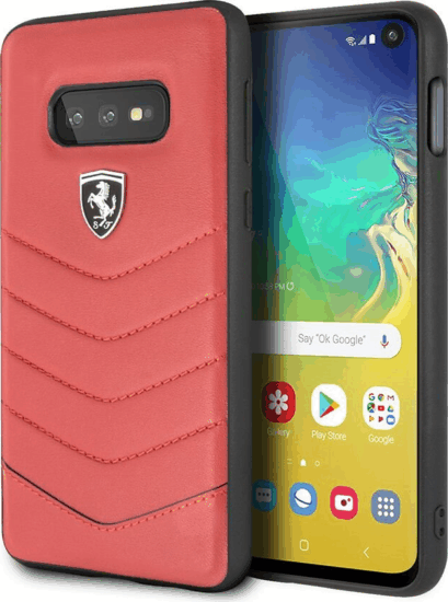 Ferrari Heritage Samsung Galaxy S10 Lite Bőr Hátlap Tok - Piros