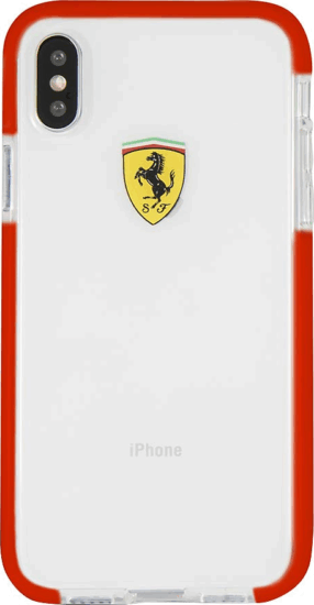 Ferrari On Track Apple iPhone X Tok - Átlátszó / Piros