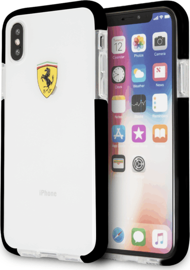 Ferrari On-Track Apple iPhone X Akril Tok - Fehér / Fekete Ferrari On-Track Apple iPhone X Akril Tok - Fehér / Fekete