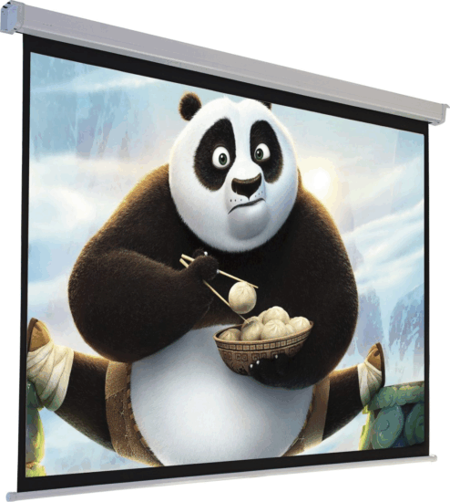 Medium 84" Motoros Vetítővászon (186x105 - 16:9) Fehér