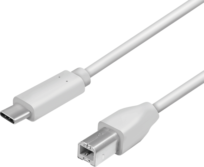 LOGILINK USB-C apa - USB-B apa Nyomtató kábel 1m - Szürke