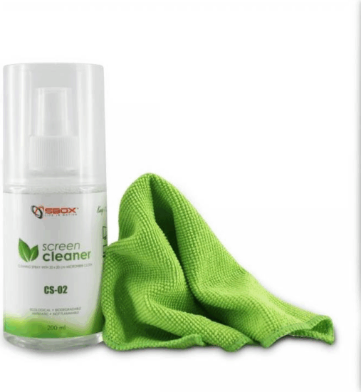 Sbox CS-02 tisztító folyadék 200ml + kendő - Zöld