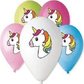 Unikornis mintás lufi - 5 darabos