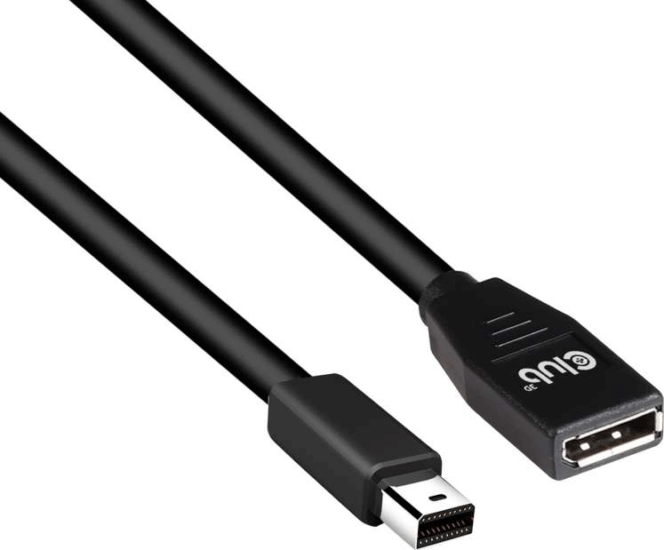 Club3D Mini Displayport - Displayport v1.4 Hosszabbító kábel 1.0m Fekete