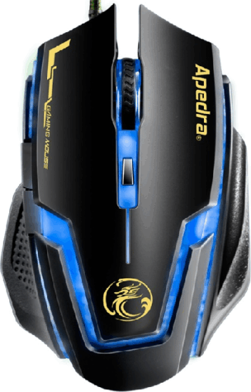 Apedra A9 USB Gaming egér - Fekete Apedra A9 USB Gaming egér - Fekete