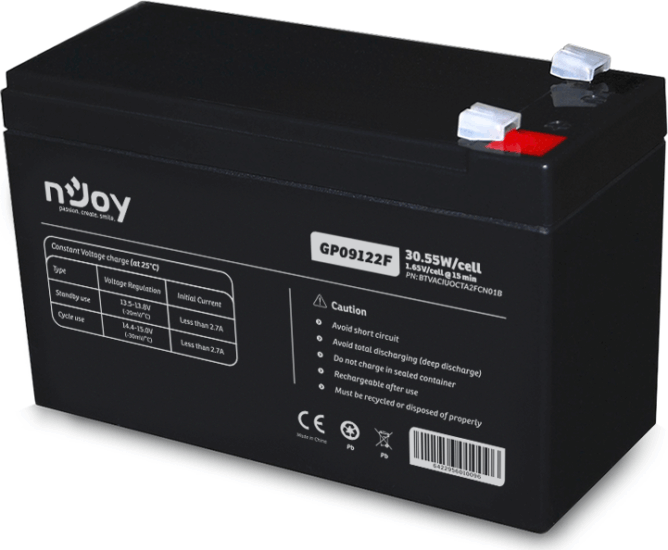 NJOY GP09122F 12V 9Ah UPS Akkumulátor NJOY GP09122F 12V 9Ah UPS Akkumulátor