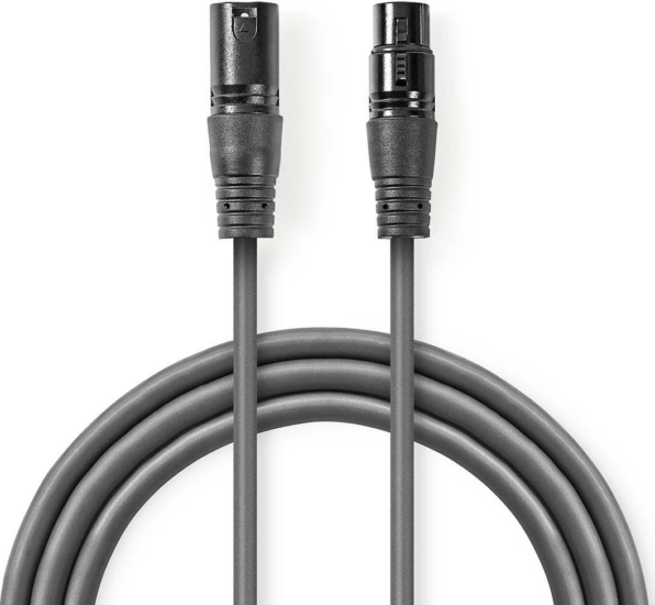 Nedis XLR - XLR Digitális DMX-kábel 1.0m (XLR 3 Tűs apa - XLR 3 Tűs anya)