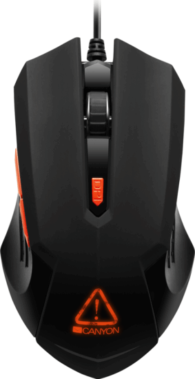 Canyon Star Raider Gaming Egér - Fekete/Narancssárga