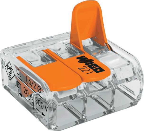 WAGO 221-413 COMPACT vezetékösszekötő Sorkapocs (50 db/ csomag) WAGO 221-413 COMPACT vezetékösszekötő Sorkapocs (50 db/ csomag)