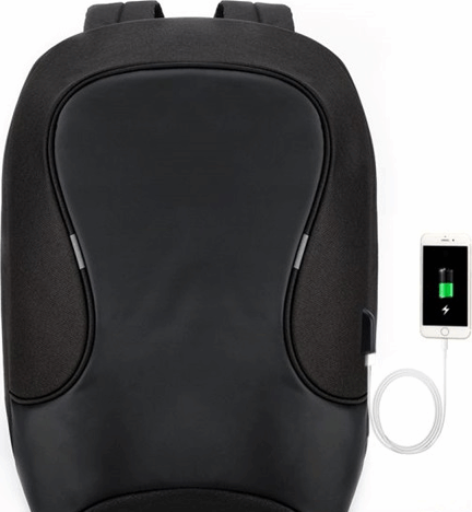 TOO 15.6" Lopásbiztos/vízálló/USB portos Notebook hátizsák - Fekete