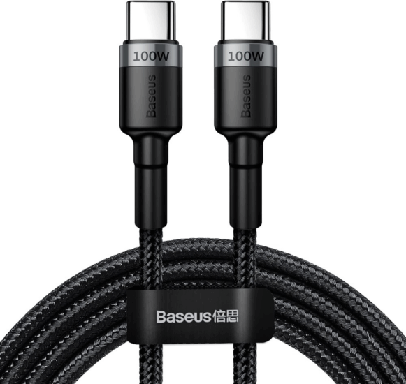 Baseus Cafule USB-C apa - USB-C apa Adat- és töltőkábel 2m - Fekete/Szürke