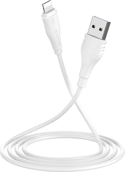 Borofone USB apa - Lightning apa iPhone töltőkábel 3m - Fehér