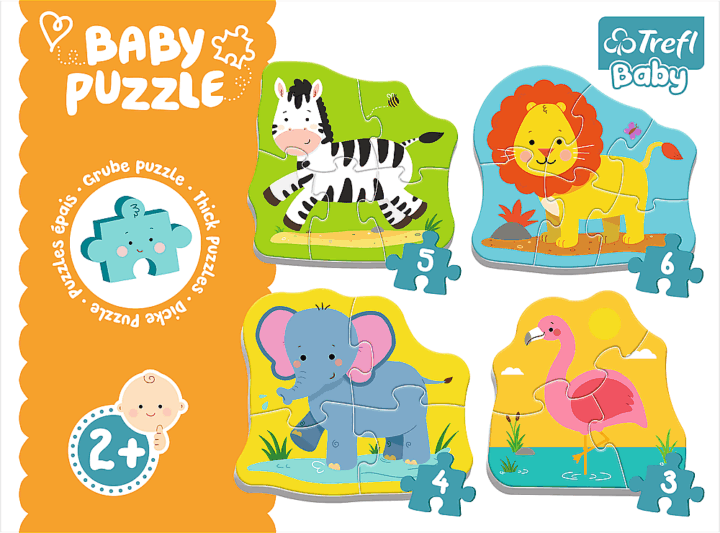 Trefl Szafari állatok - bébi puzzle szett Trefl Szafari állatok - bébi puzzle szett