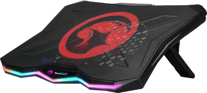 Marvo FN-40 17" laptop hűtőpad - Fekete/Piros