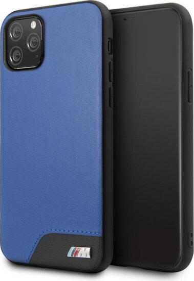 BMW iPhone 11 Pro Kemény műbőrtok - Kék