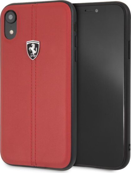 FERRARI iPhone 11 Pro Függőlegesen csíkozott keménytok - Piros
