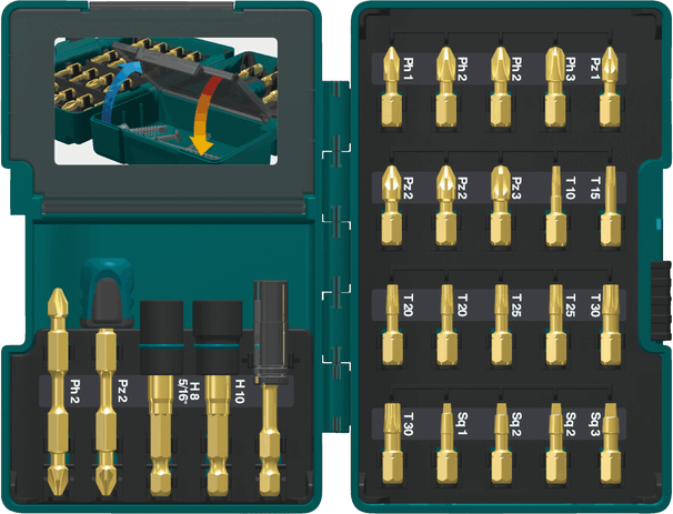 Makita B-49921 Bit Készlet (26db/csomag)