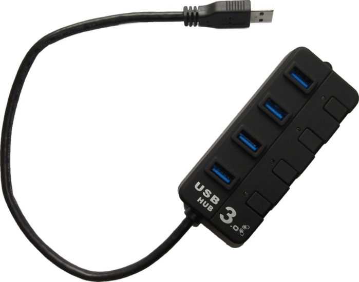 Akyga AK-AD-33 USB 3.0 passziv HUB (4 Port) Fekete