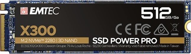 Emtec 512GB X300 M.2 PCIe SSD Emtec 512GB X300 M.2 PCIe SSD