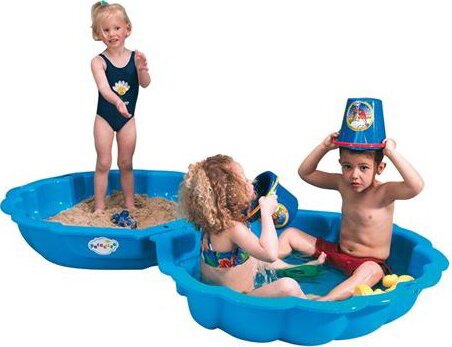Paradiso Toys Kagyló alakú maxi méretű homokozó 2 részes - kék