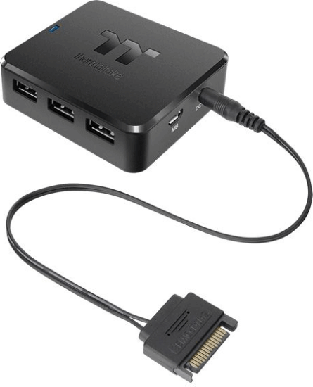 Thermaltake H200 Plus Belső USB 2.0 HUB (3+3 port) Fekete